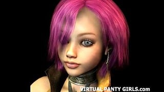 3D Hentai Stripper In Tiny Little Pink Panties