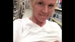 Blonde Milf Public Flash In Store