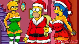 Christmas Present! Giving His Wife As A Gift To Beggars! The Simptoons, Simpsons Hentai