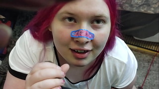 Cute Catgirl BBW Tranny Gets Cumshot From BBC Shemale POV