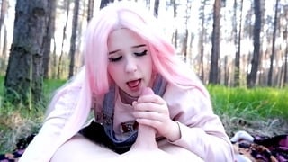 Cutie Took Me To The Forest And Gave Me A Hot Blowjob