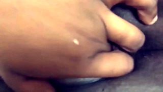 Ebony Thot Plays With Pussy