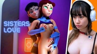 Sneaky… Lesbian Starfire And Blackfire With Raven Teen Titans Hentai Anime