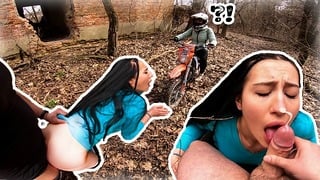 Found An Abandoned Building In The Forest And Fucked A Motorcycle Slut There Dirtbike Sex Rides
