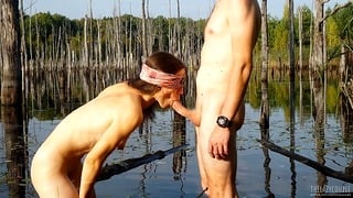 How To Spend The Last Days Of Summer. Amateur Outdoor Blowjob