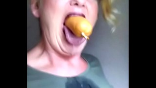 Ilona Deepthroats Sausage