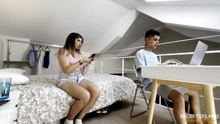 My Stepsister Doesn’t Care If I’m Studying, She Wants Me To Fuck Her