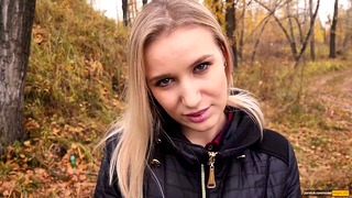 My Teen Stepsister Loves To Fuck And Swallow Cum Outdoors. – POV