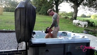Passionate Outdoor Sex In Hot Tub On Naughty Weekend Away