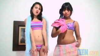 Playful Lesbian Teens Stripping Off – Tobie Teen