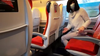 Public Dick Flash In The Train Ended Up With Risky Handjob And Blowjob From A Stranger. Got Caught.