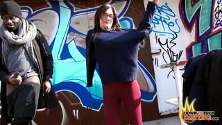 Publicsexdate – Nerdy Slut Lullu Gun Interracial Outdoors Threesome