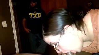 Savage! Wife Sucking Dick While Husband Watches Cuckold
