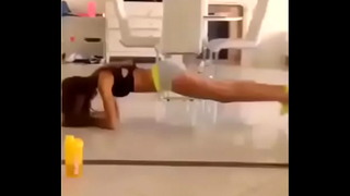 Sexy Teen Exercising