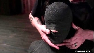 Brunette Bound With Bondage Tape