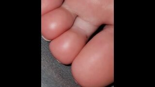 Stepsister Let’s Me Cum On Her *Not* Dreaming Feet Role-Play