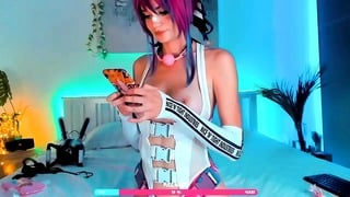 Cosplay Teen Dancing With Anal Gape