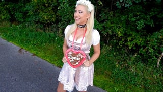 The most perverted OKTOBERFEST WHORE Bavaria’s AO 3LOCH fucked! XXL FACIAL + PISS