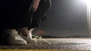 I Cum and Pee in the Parking Lot After Skateboarding in the Early Morning