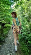 Outdoors Red Bull in My Pussy! Stretching and Walking