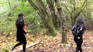 Shower with Pissing in The Forest