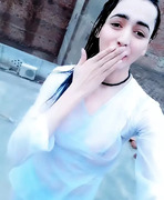 cute girl naked bath on roof tiktok video