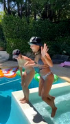 Vanessa Hudgens and Stella Hudgens in bikinis on TikTok