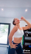 Frankie Bridge sexy dancing in white top on TikTok