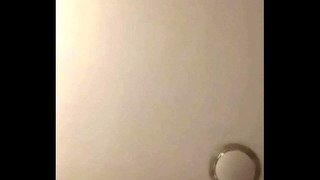 Naked Tik Toker sits on her cell phone to gain followers