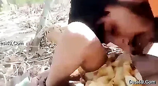 Fucking with Desi virgin girl outdoors