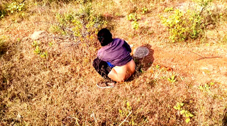 Indian aunty caught and  fucked outdoor
