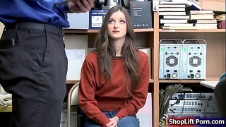 Teen shoplifter pussy rammed by officer